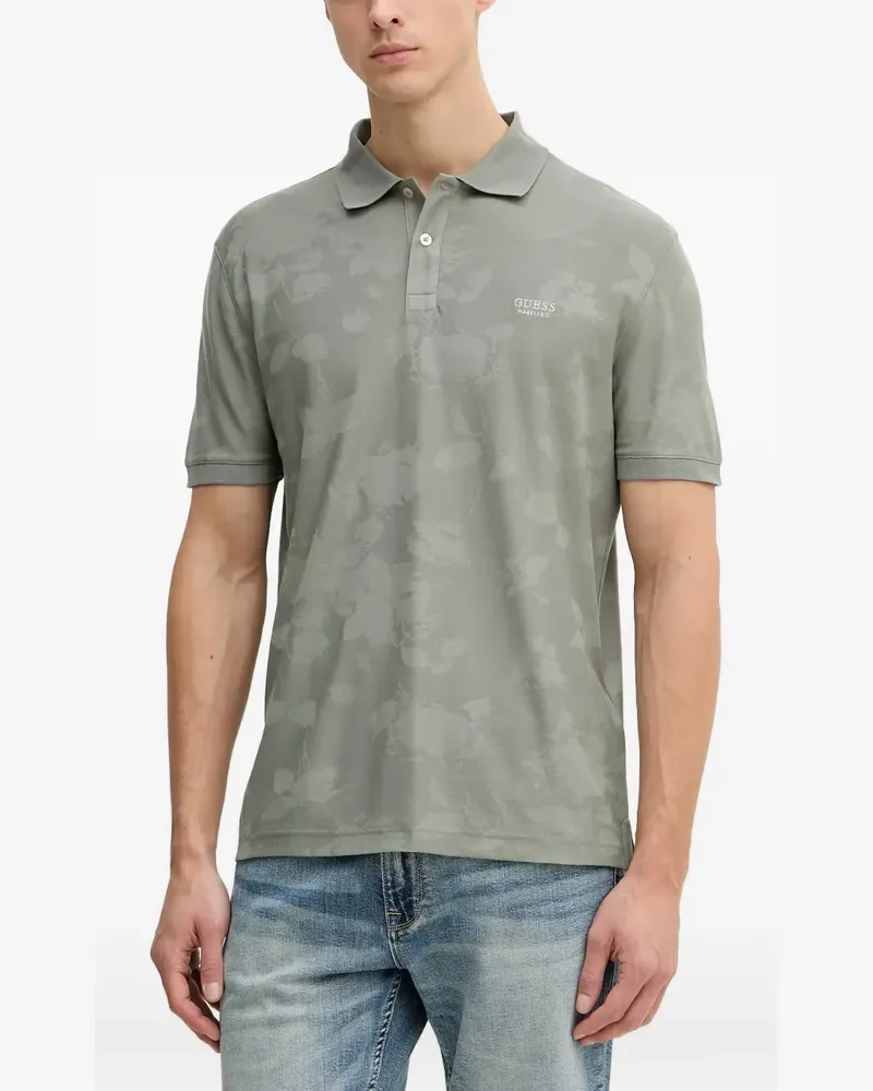 Guess Poloshirt mit Blumenprint - Grün Grün
