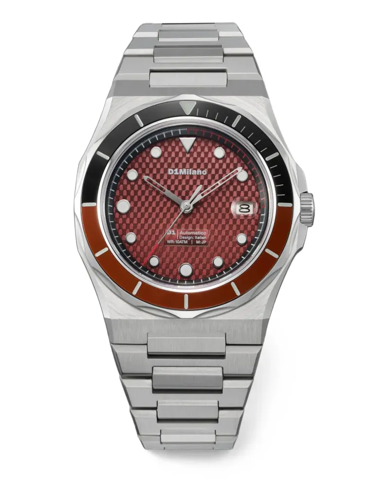 D1 Milano Date-Window Armbanduhr 40mm - Rot Rot