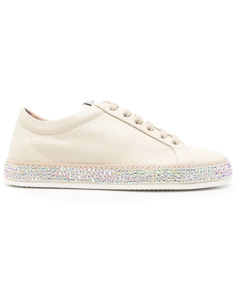 Le Silla Sneakers mit Kristallen - Nude Nude