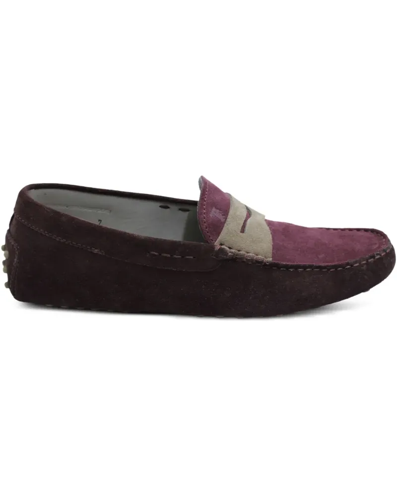 TOD'S Gommino Penny-Loafer aus Wildleder - Violett Violett