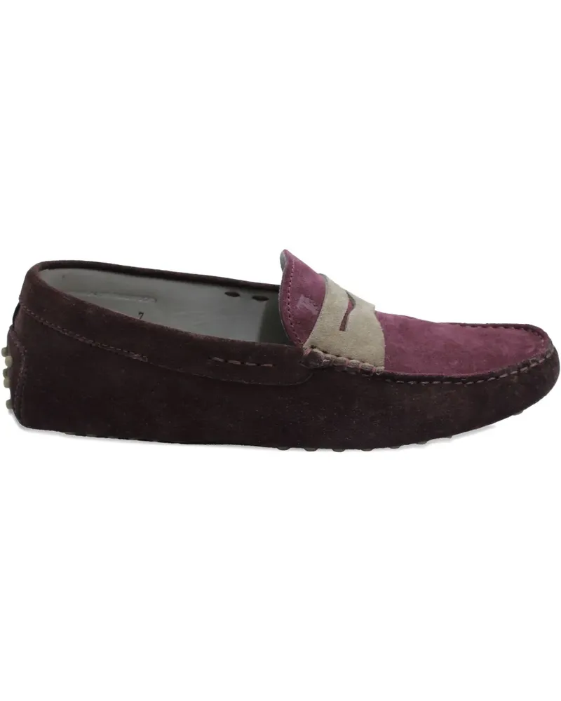 TOD'S Gommino pebble-detail suede penny loafers - Violett Violett