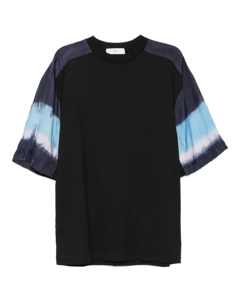 Toga T-Shirt mit Batikärmeln - Schwarz Schwarz