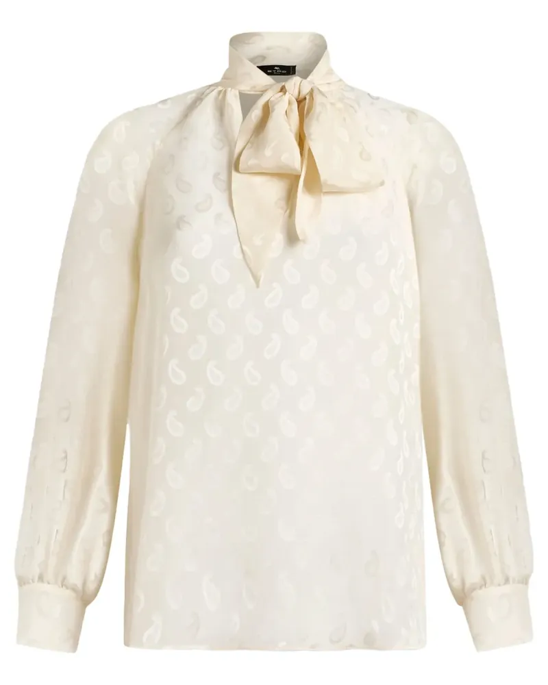 Etro Seidenbluse aus Paisley-Jacquard - Nude Nude