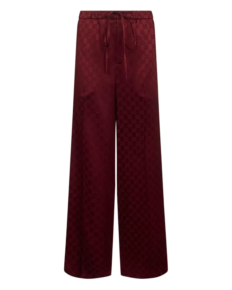 Gucci Hose mit GG-Jacquardstreifen - Rot Rot