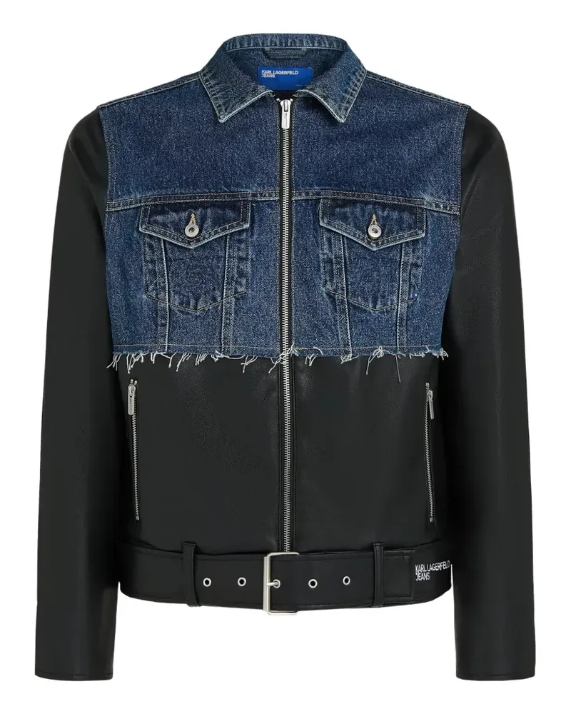 Karl Lagerfeld Jacke mit ungesäumten Einsätzen - Schwarz Schwarz