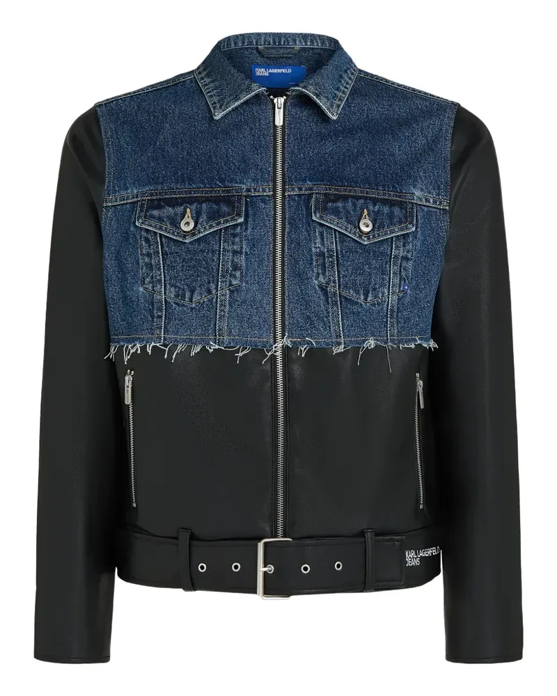 Karl Lagerfeld Jacke mit ungesäumten Einsätzen - Schwarz Schwarz