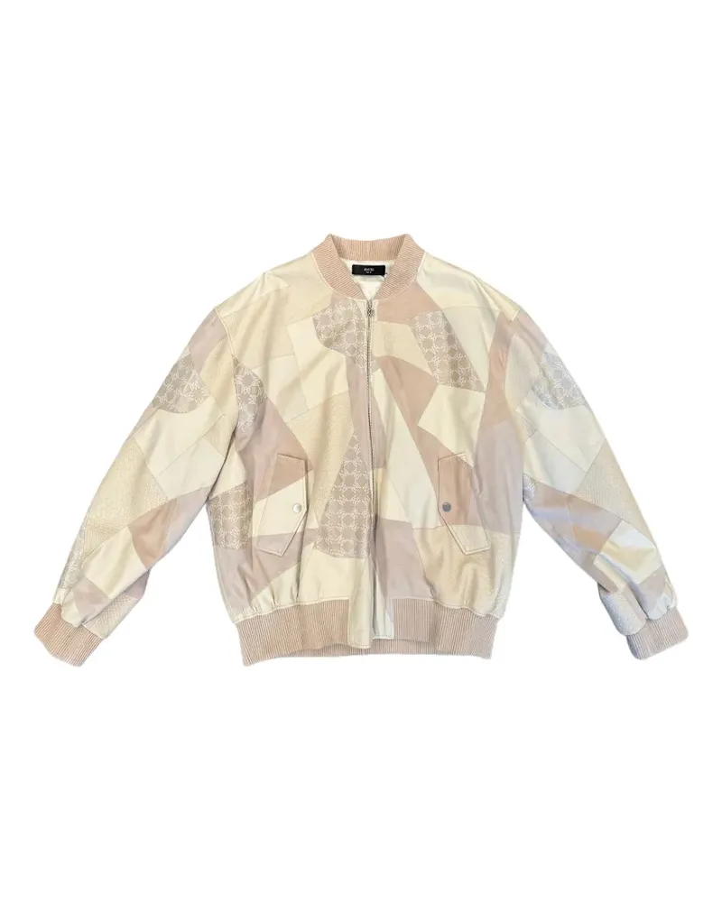 Amiri zip-up oversized bomber jacket - Nude Nude
