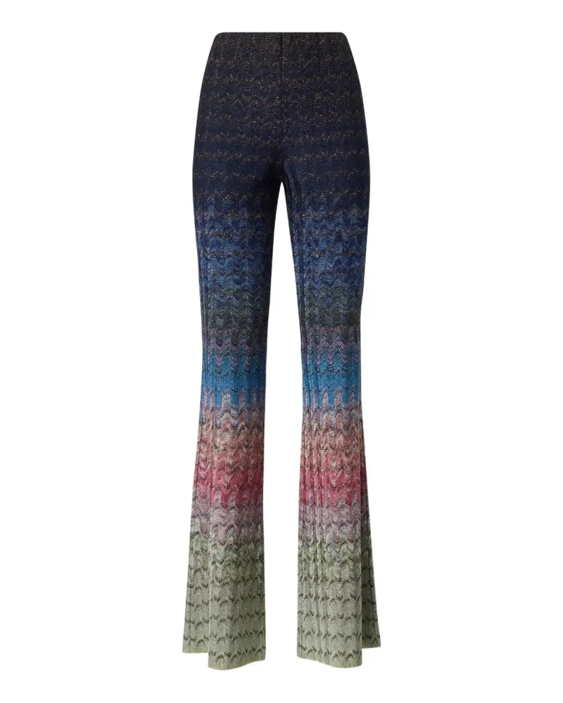 Missoni Ausgestellte Hose mit Zickzackmuster - Blau Blau