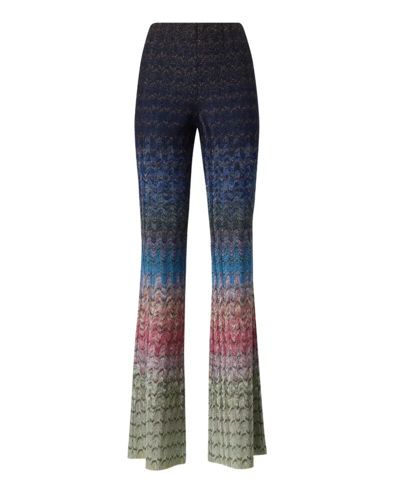 Missoni Ausgestellte Hose mit Zickzackmuster - Blau Blau