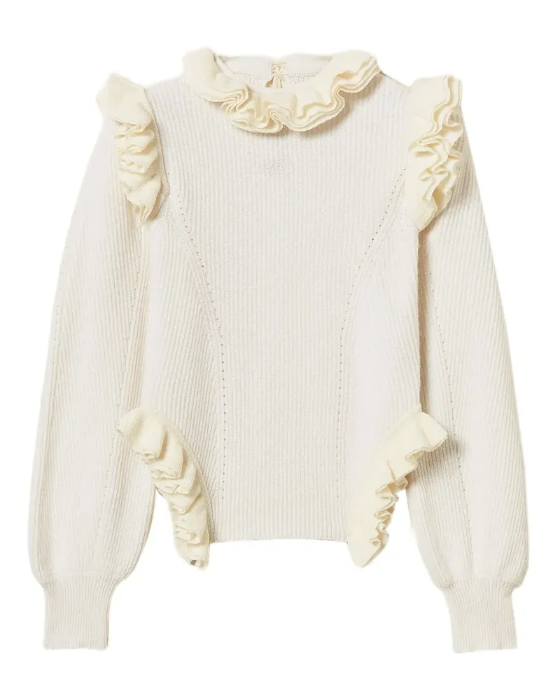 Twin-Set Pullover mit Rüschen - Nude Nude