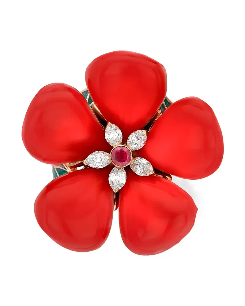 Pragnell 18kt Gelbgoldring mit Diamanten Gold