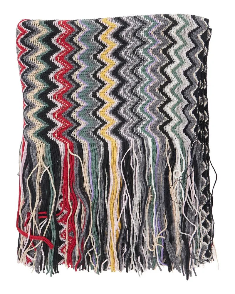 Missoni Schal mit Zickzackmuster - Grau Grau
