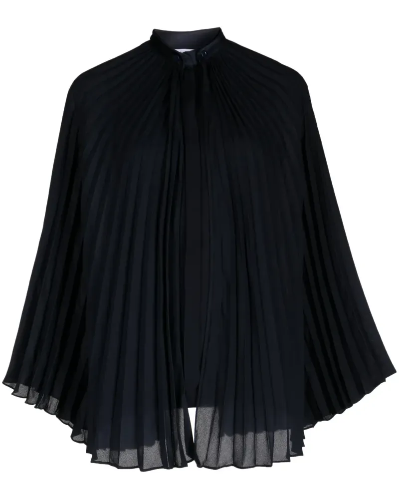 Dice Kayek Plissierte Bluse mit Stehkragen - Blau Blau