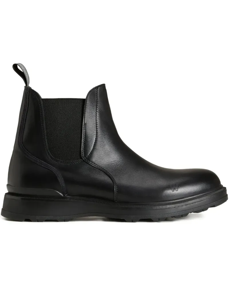 Woolrich Stiefel aus Leder - Schwarz Schwarz