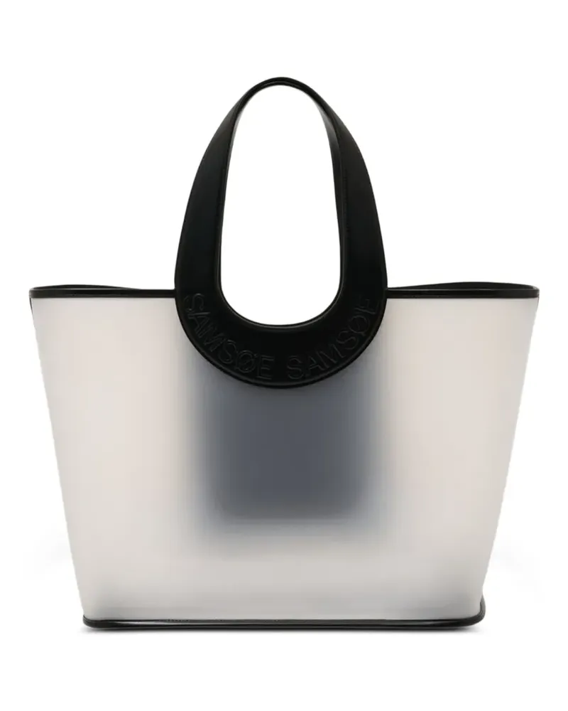 Samsøe & Samsøe Saberta Beach Tote Bag mit Logo - Weiß Weiß