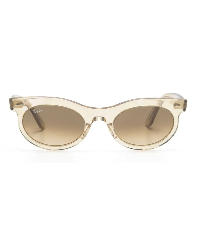 Ray Ban Wayfarer Sonnenbrille mit ovalem Gestell - Nude Nude