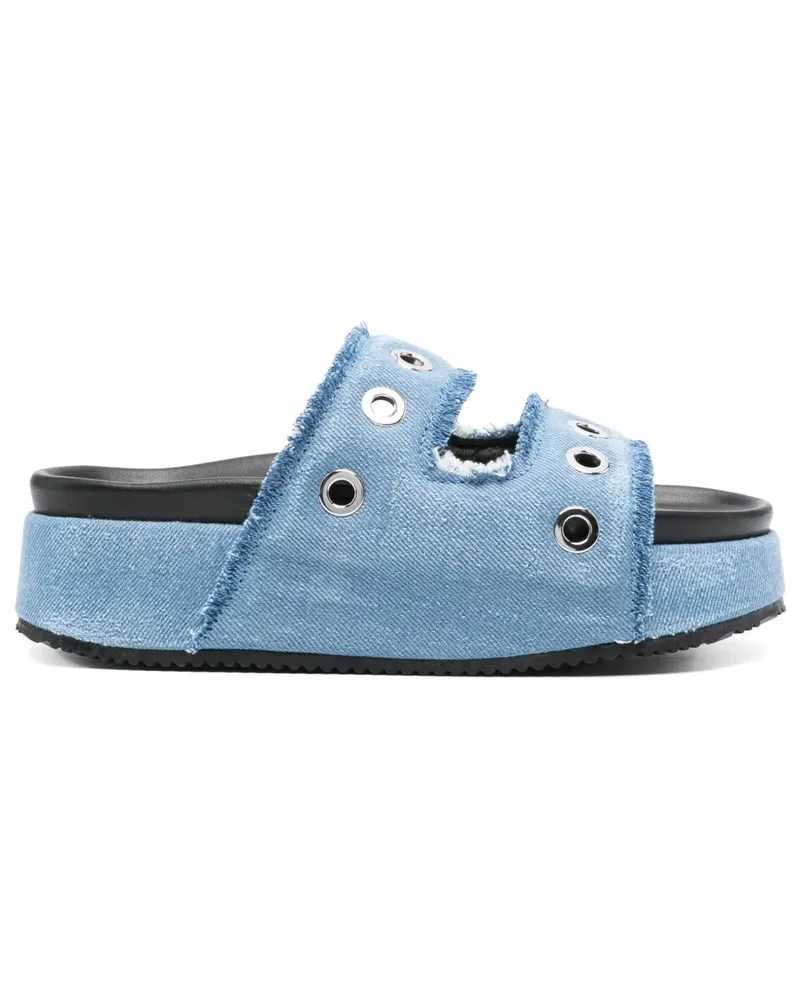 INUIKII Jeans-Pantoletten - Blau Blau