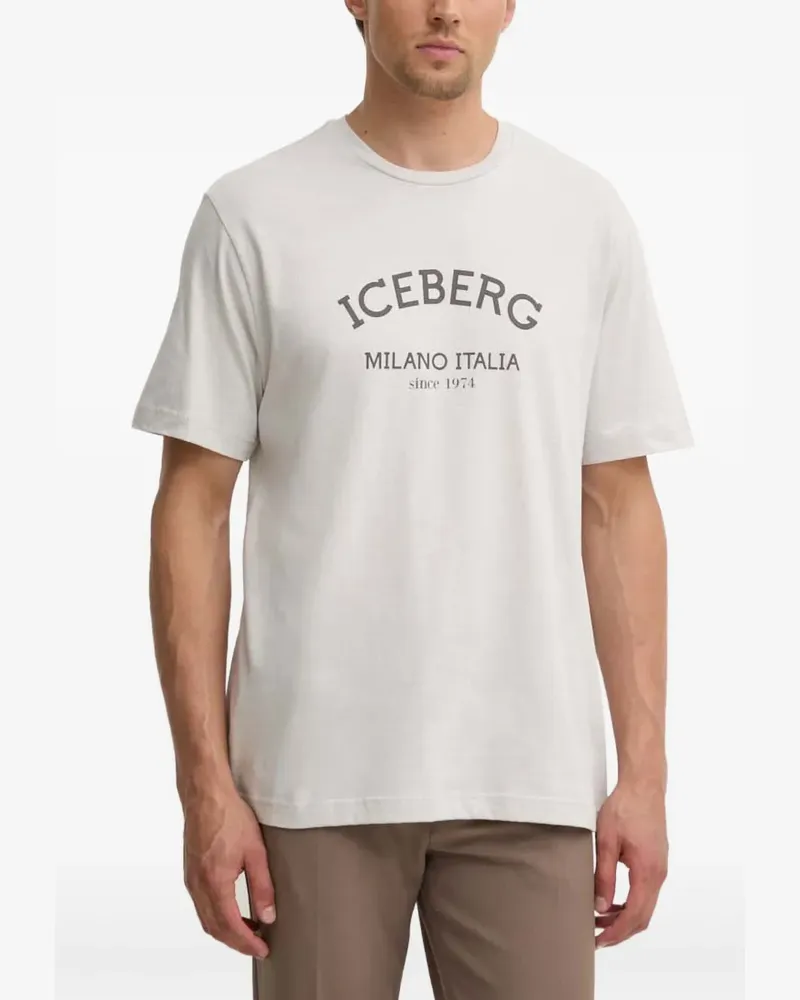 Iceberg logo T-shirt - Nude Nude