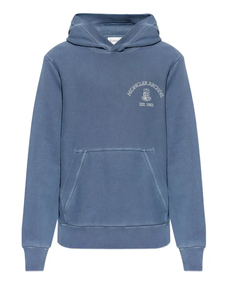 Moncler logo hoodie - Blau Blau