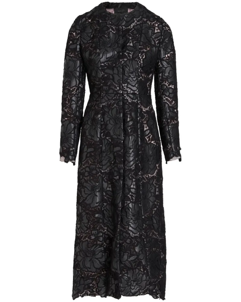 Giambattista Valli Bestickter Mantel - Schwarz Schwarz