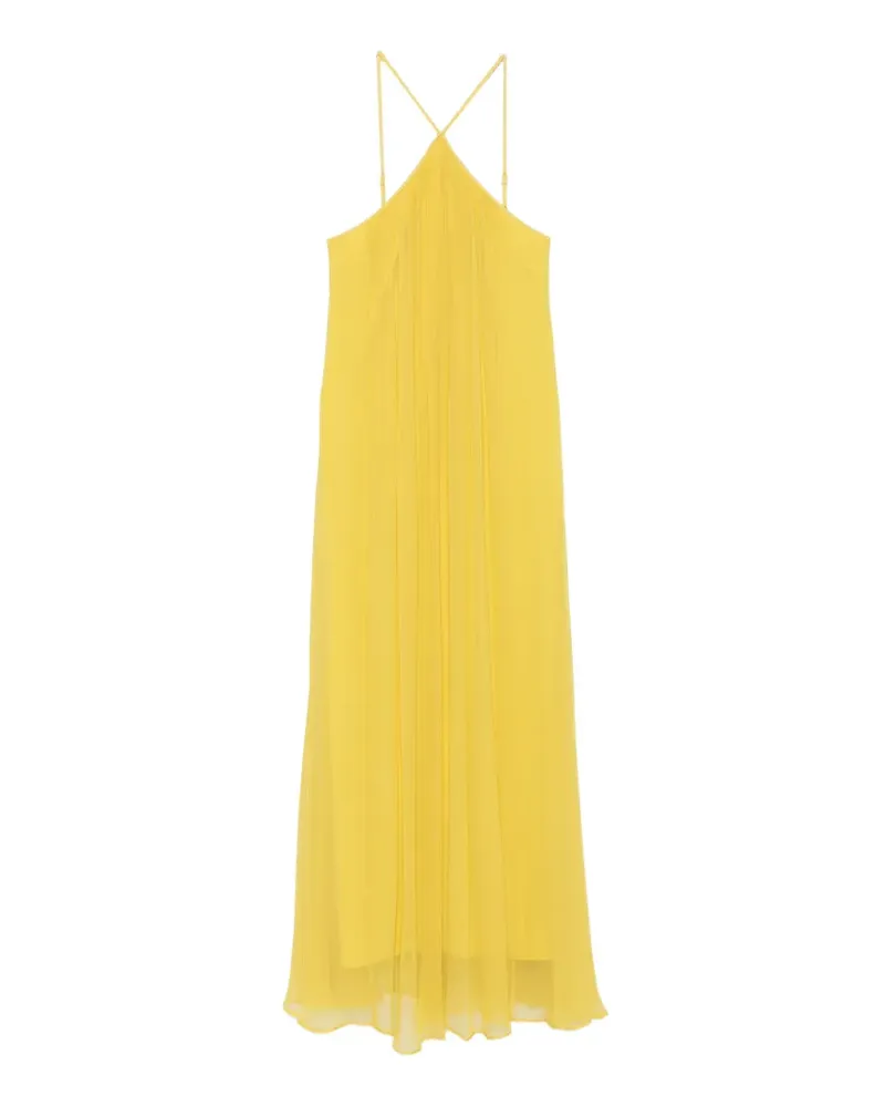 STAUD Dasha Maxikleid mit Neckholder - Gelb Gelb