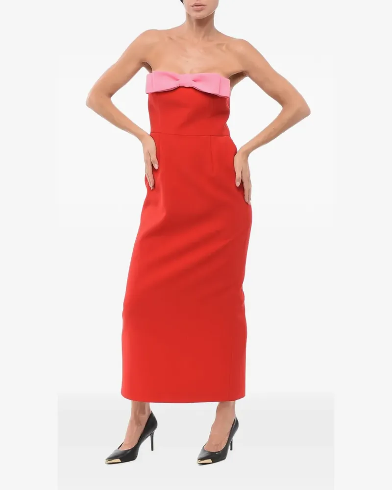 The New Arrivals Ilkyaz Ozel Eléa bow-detail maxi dress - Rot Rot