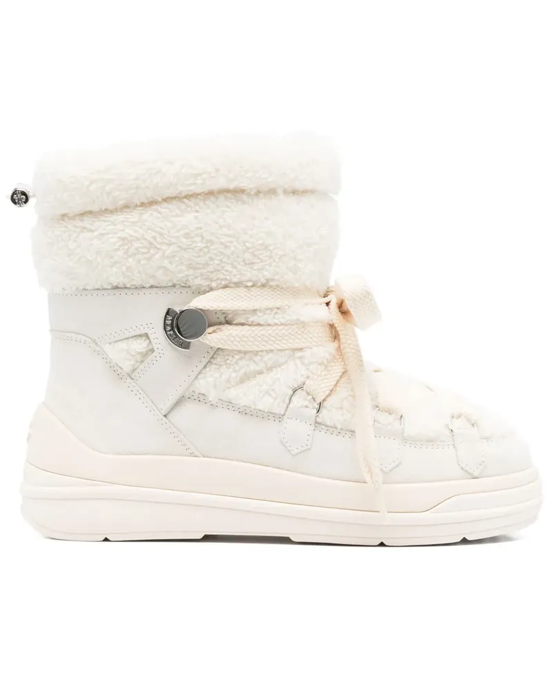 Moncler Insolux Schneestiefel aus WIldleder - Nude Nude