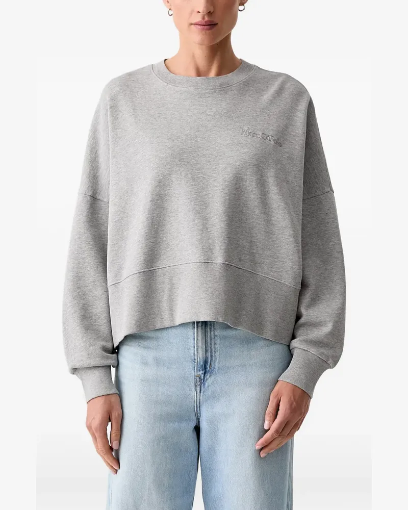Marc O'Polo embroidered-logo dropped-shoulder sweatshirt - Grau Grau