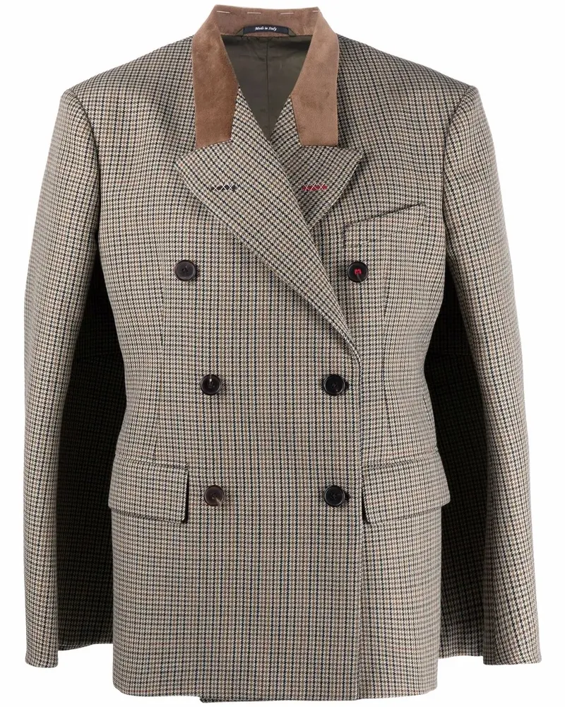Maison Margiela Blazer mit Hahnentrittmuster - Nude Nude