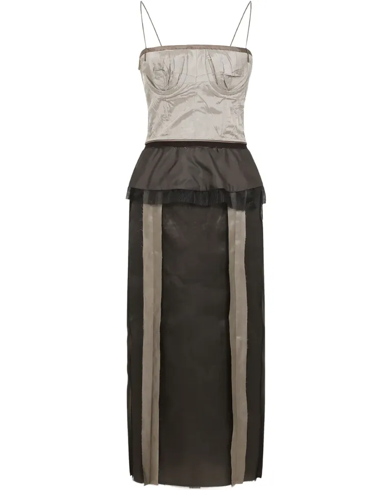 Maison Margiela Kleid aus Seide - Grau Grau