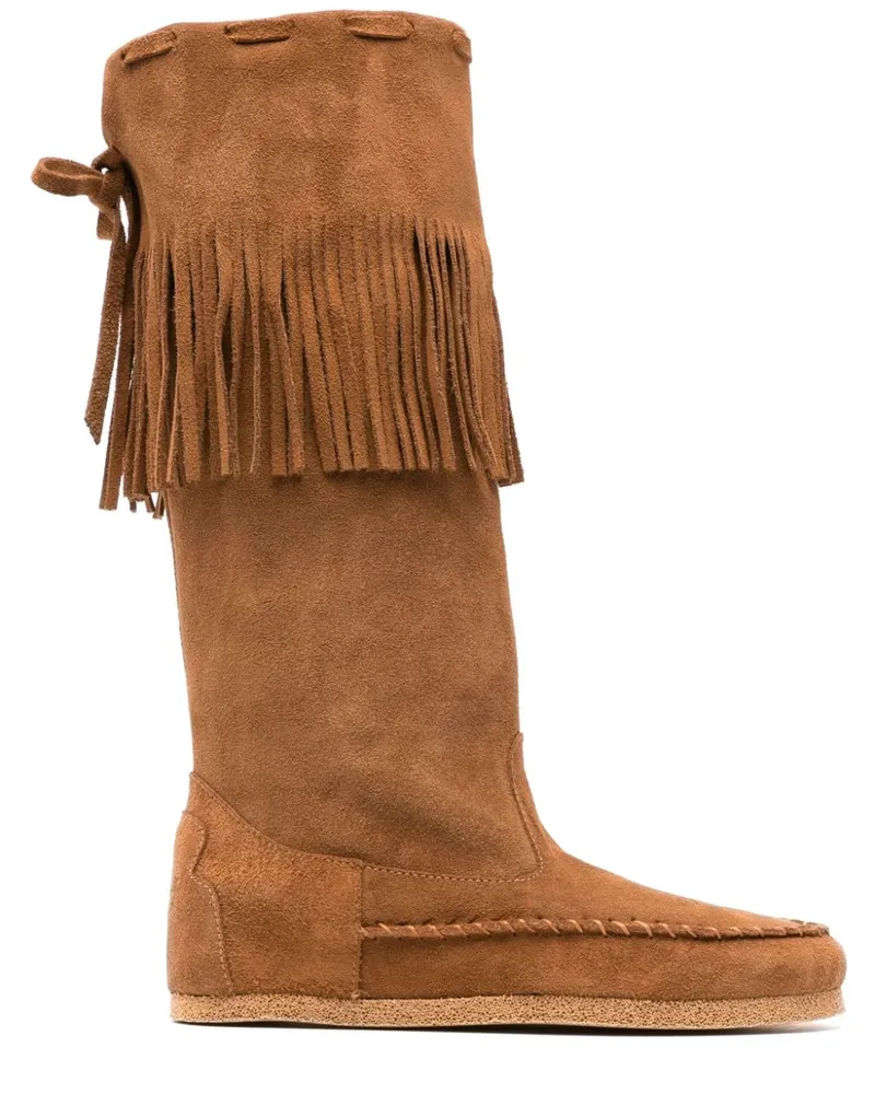 P.A.R.O.S.H. Stiefel mit Fransen - Braun Braun