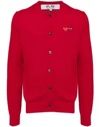 Comme des Garçons Bestickter Cardigan Rot