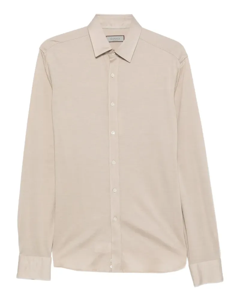 Canali long-sleeve button-down shirt - Nude Nude