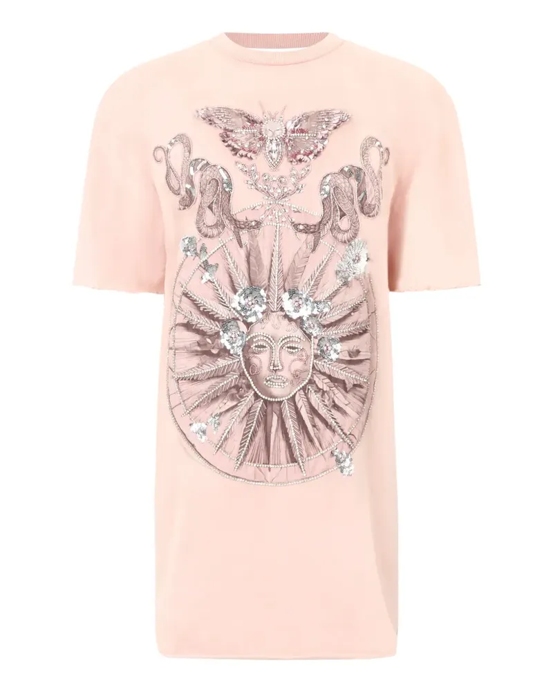 Philipp Plein Rückenfreies Minikleid mit Schmetterling-Motiv - Rosa Rosa