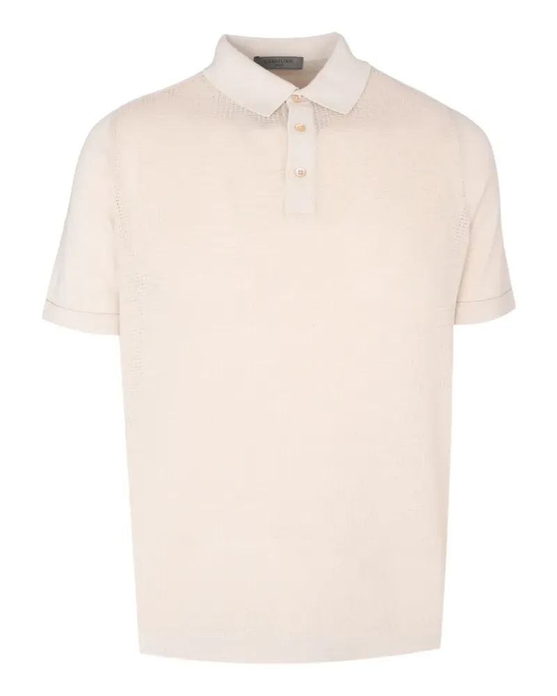 Corneliani knitted cotton polo shirt - Nude Nude