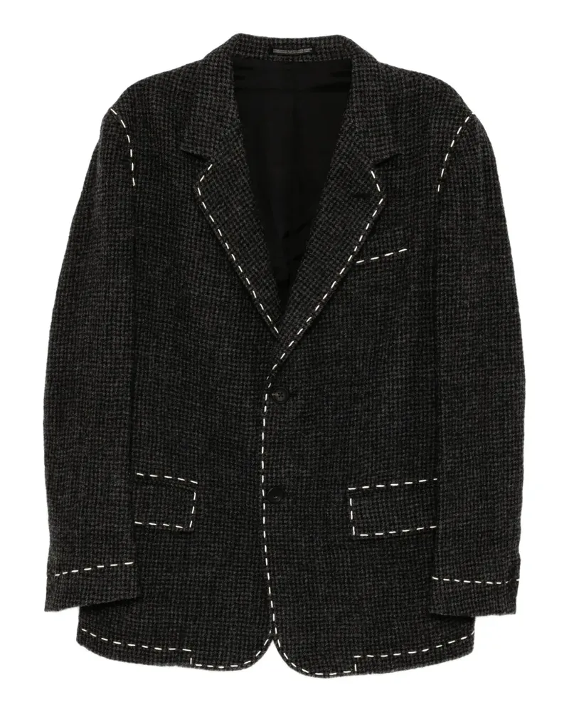Yohji Yamamoto Sakko mit Handstickerei - Grau Grau