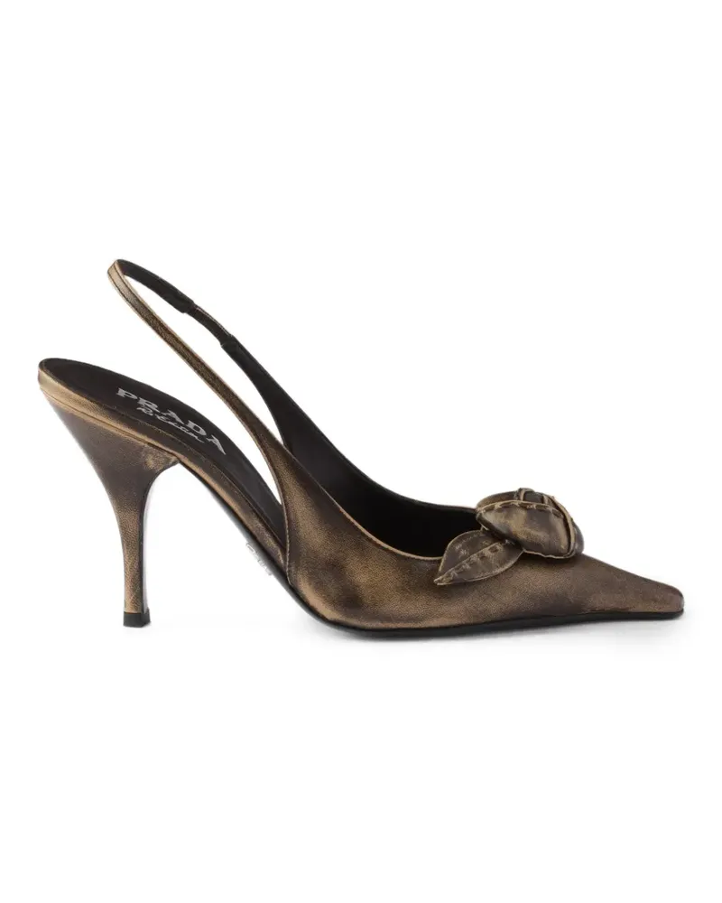 Prada Pumps mit Slingback-Riemen - Braun Braun
