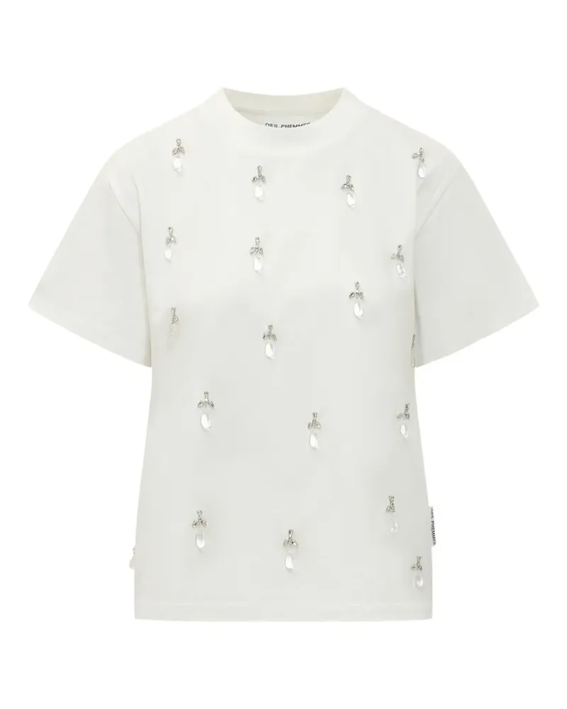 Des Phemmes embellished classic T-shirt - Weiß Weiß