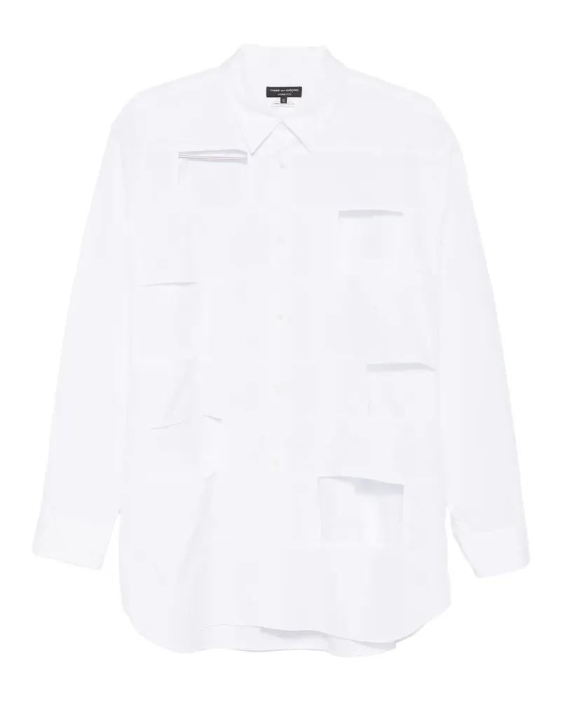 Comme des Garçons Hemd mit Cut-Out - Weiß Weiß