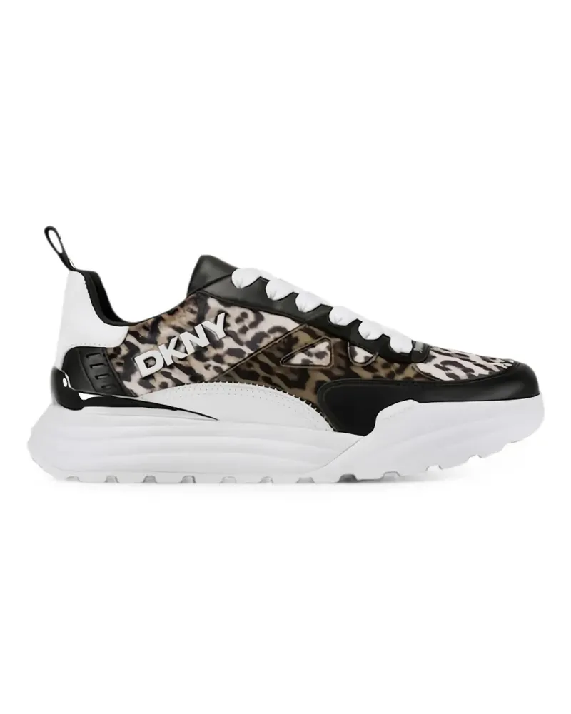 DKNY leopard-print Zanira sneakers - Schwarz Schwarz