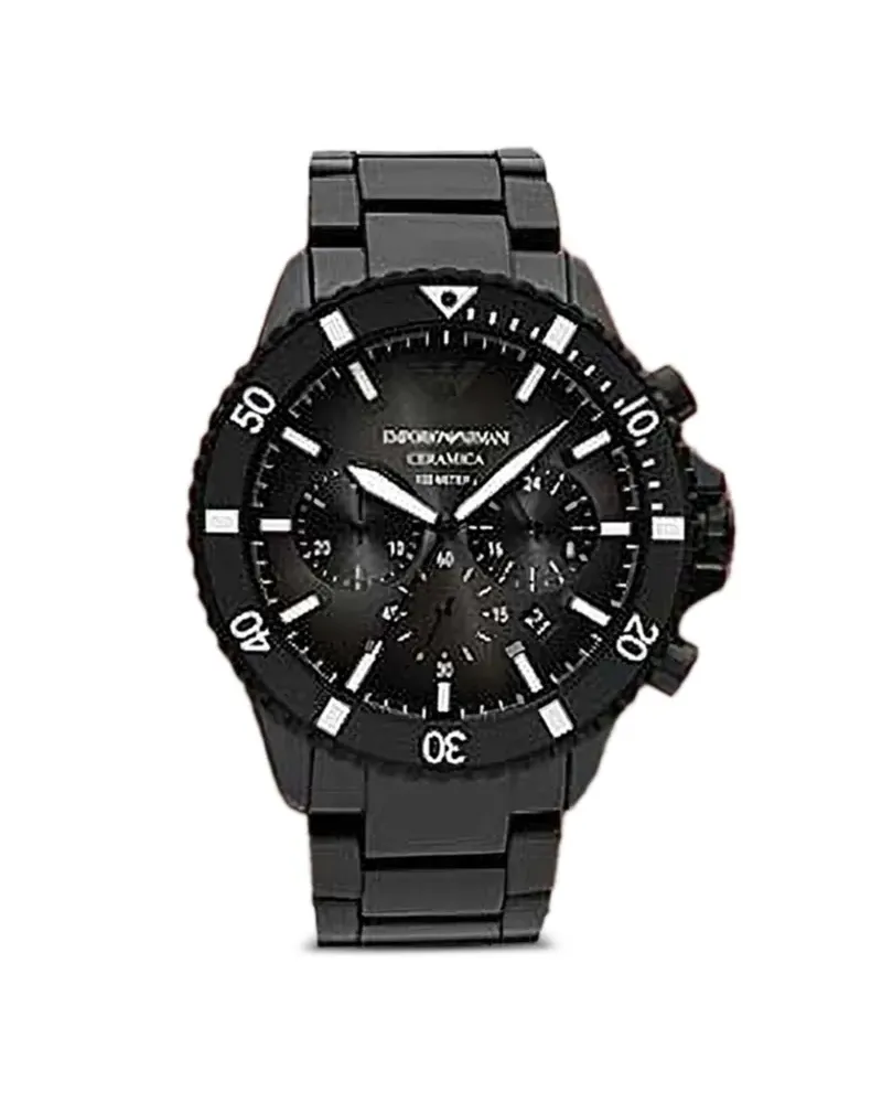 Emporio Armani Diver Chronograph, 43mm - Schwarz Schwarz