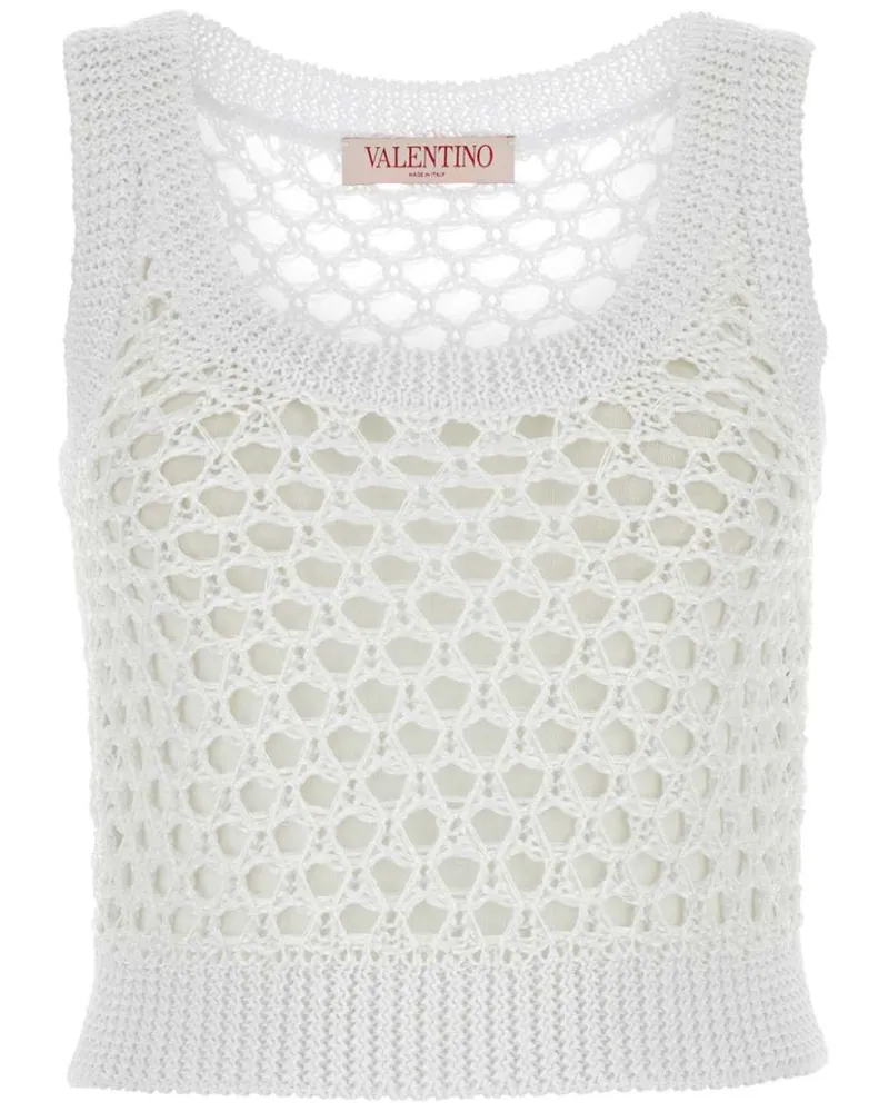Valentino Garavani Gestricktes Cropped-Oberteil - Weiß Weiß