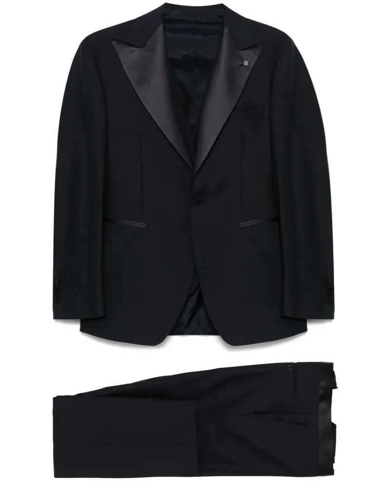 Tagliatore Einreihiger Smoking - Blau Blau