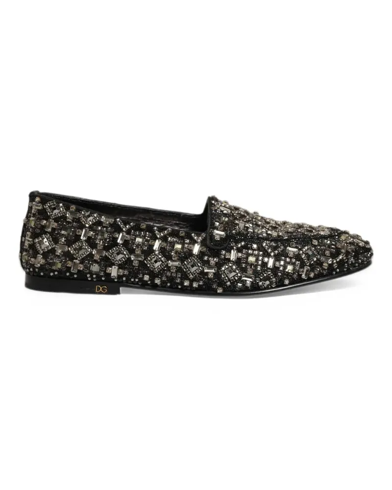 Dolce & Gabbana crystal-embellished loafers - Schwarz Schwarz