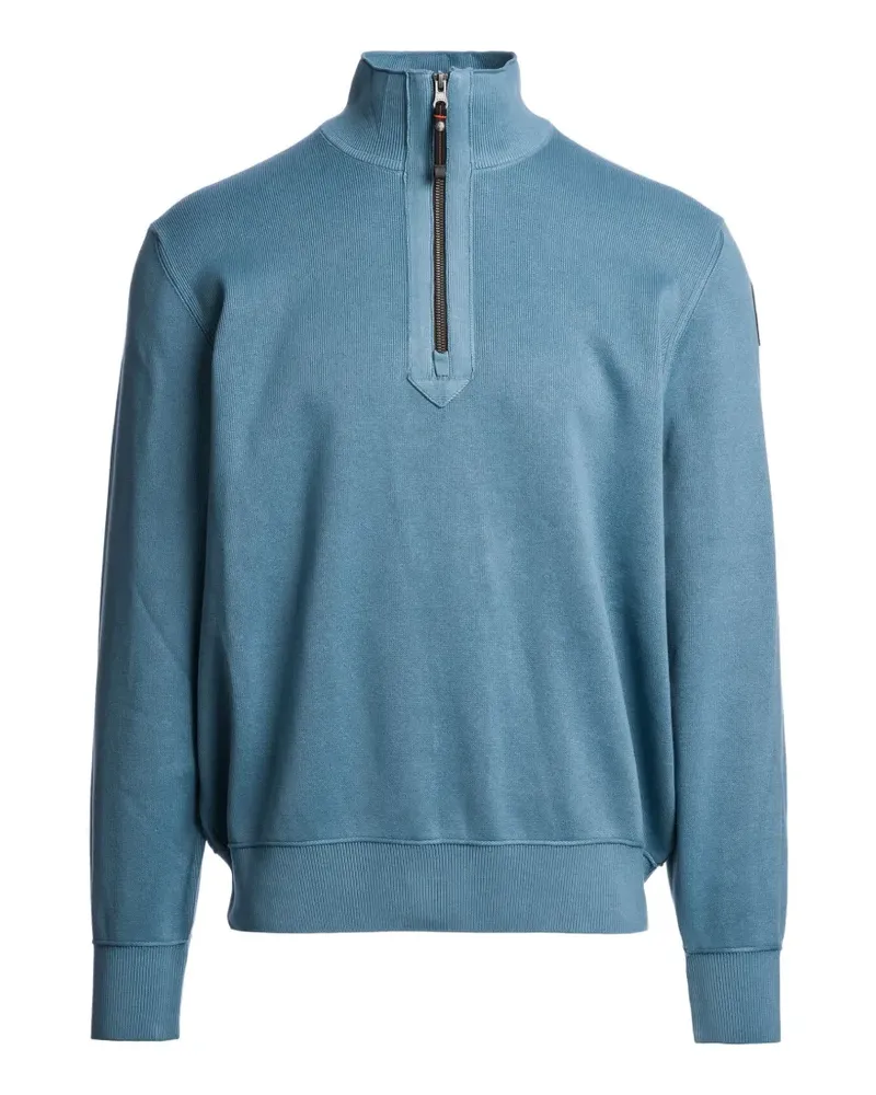 Parajumpers Basic Scoe Strick mit kurzem Reißverschluss - Blau Blau