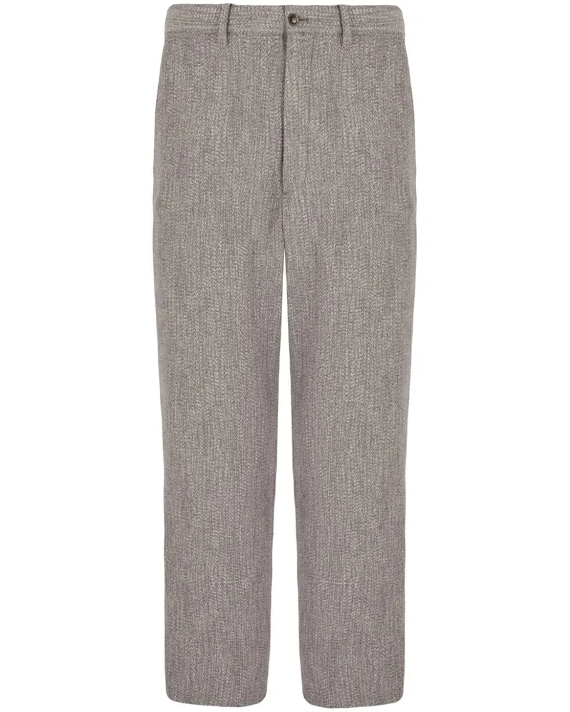 Giorgio Armani Gerade Cropped-Hose - Grau Grau
