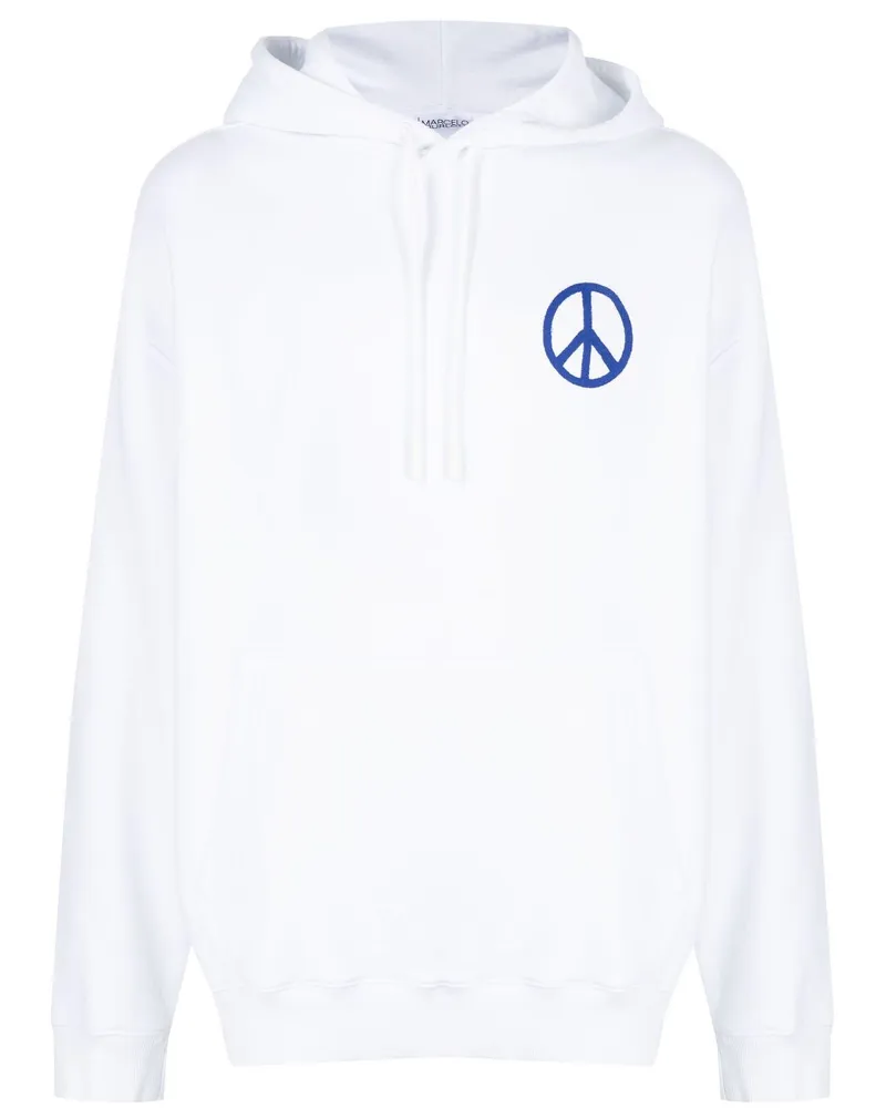 Marcelo Burlon | County of Milan Hoodie mit County Peace-Print Weiß