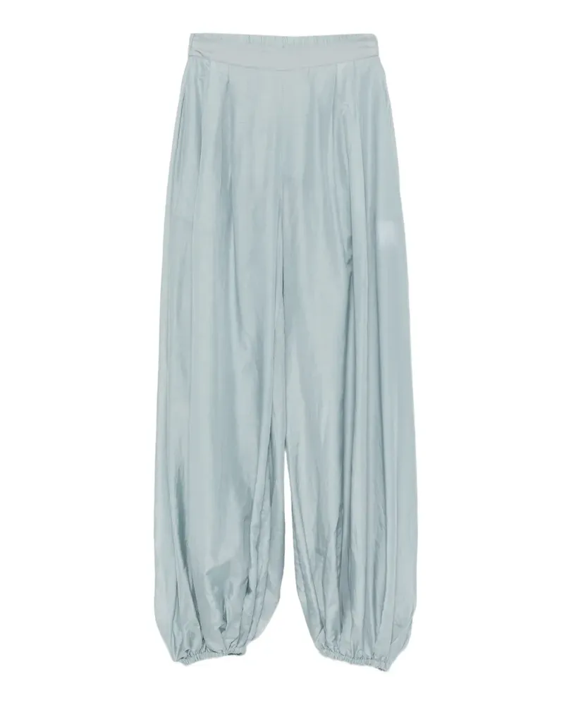 Semicouture elasticated-cuff pleated trousers - Blau Blau