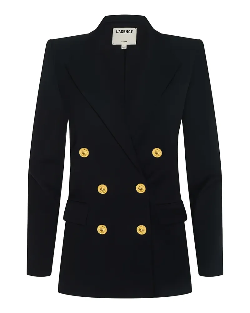 L'Agence double-breasted oversized blazer - Schwarz Schwarz