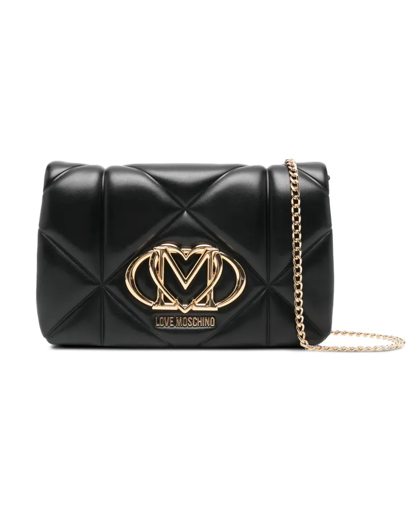 Moschino quilted chain cross body bag - Schwarz Schwarz